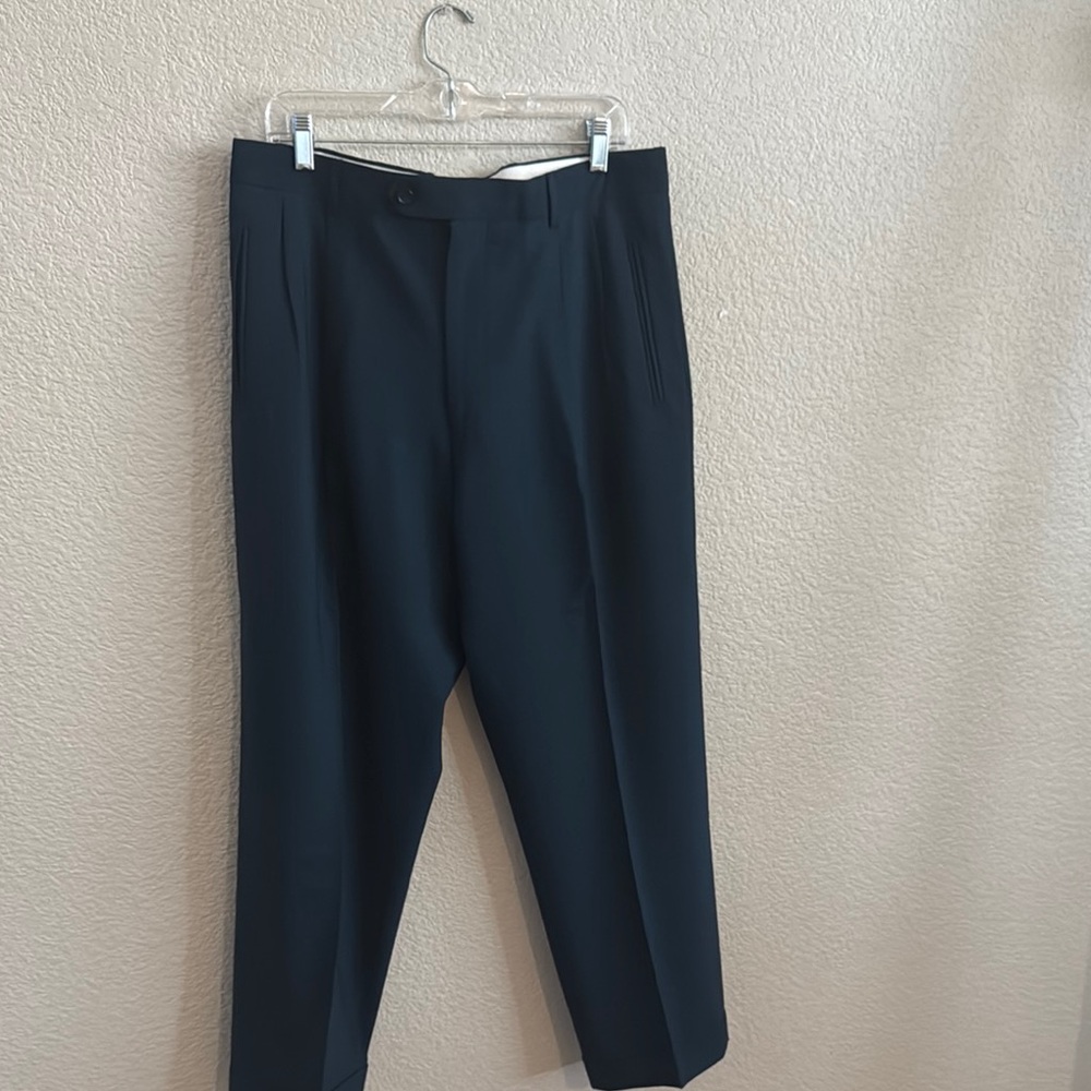 Paul Fredrick Wool Trousers in Black